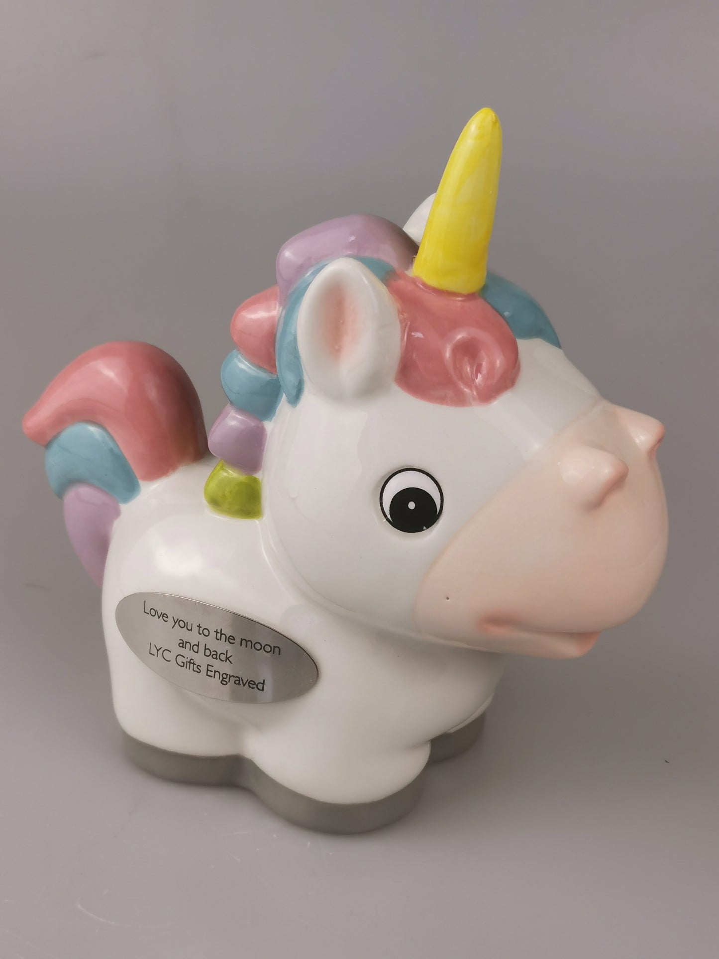 Engravable unicorn Bank