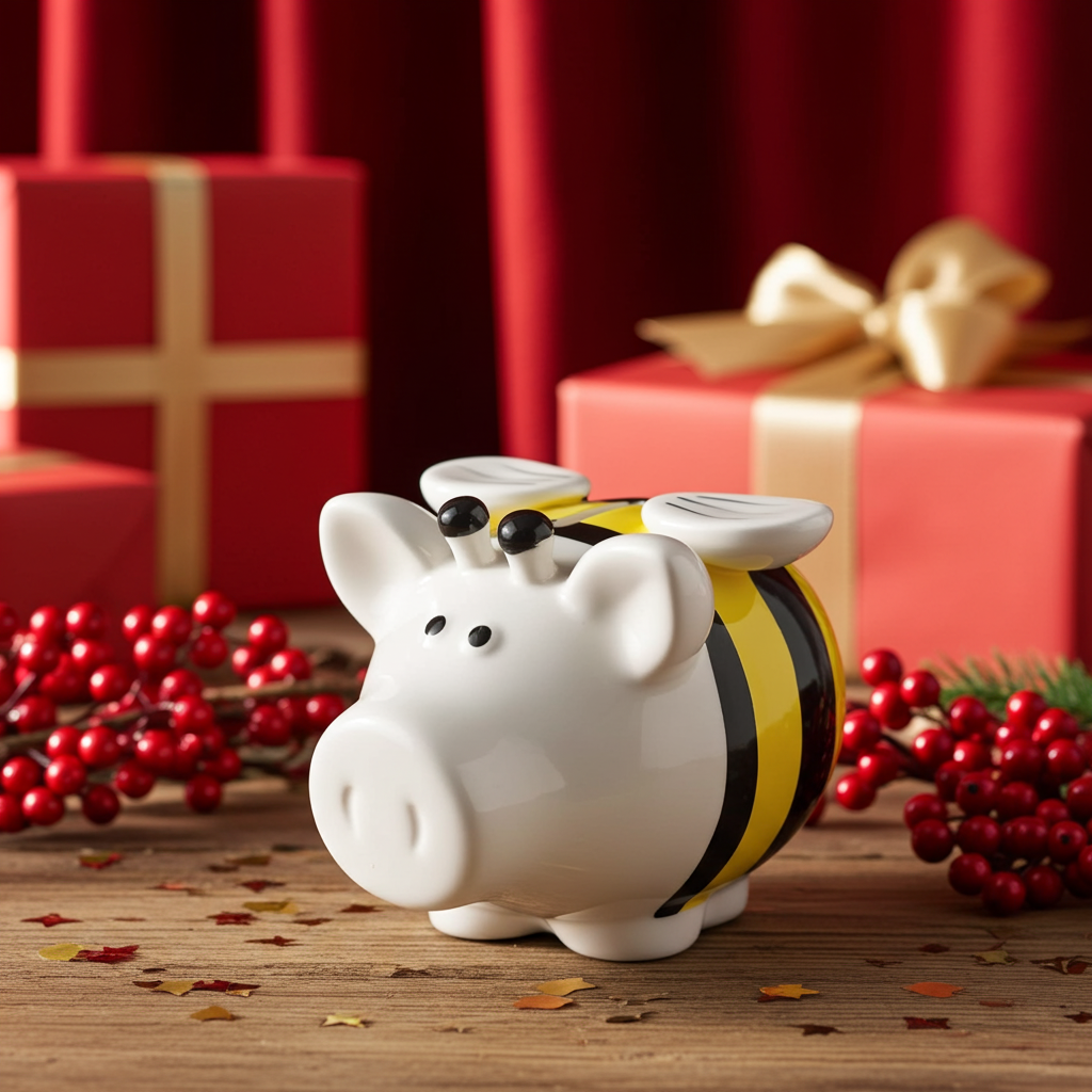 Customized Piggy bank, Engraved Fly pig bank, Personalized Piggy Bee Piggy bank, Coin bank, Money box, Gift for Christmas, Birthday, Daily GIft