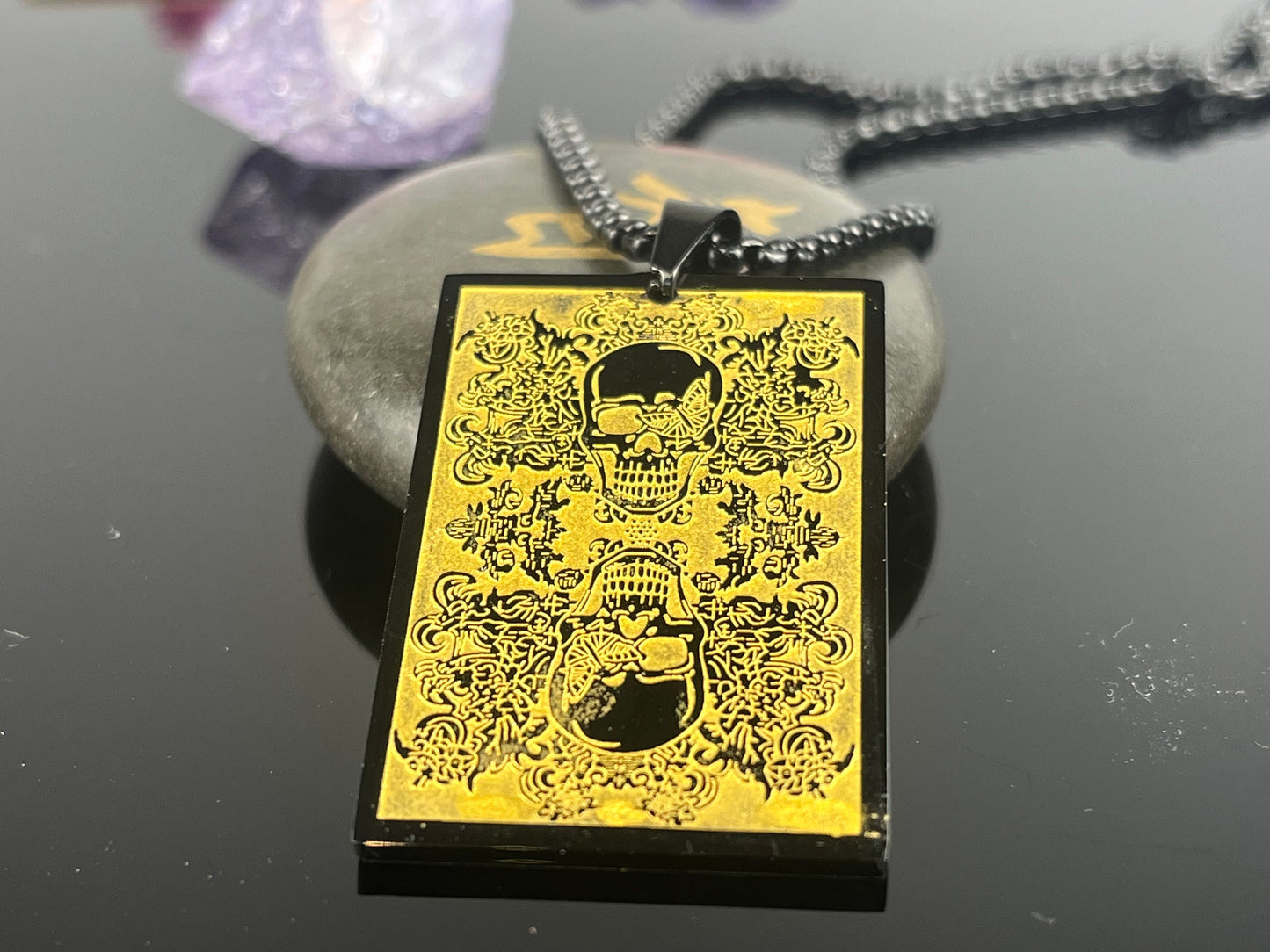 Custom Skull Necklace, Engraved Skull Necklace, Skull Pendant Necklace, Personalized Steetwear Necklace, Hip hop necklace, Gift for him
