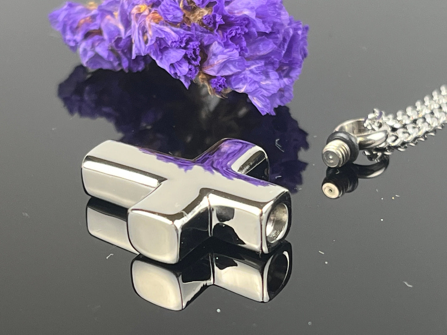 Custom Heart Urn Necklace, Engraved Cremation Jewelry, Memorial Jewelry, Cross Urn Necklace, Loss Gifts, Urn Ashes, Ashes Necklace