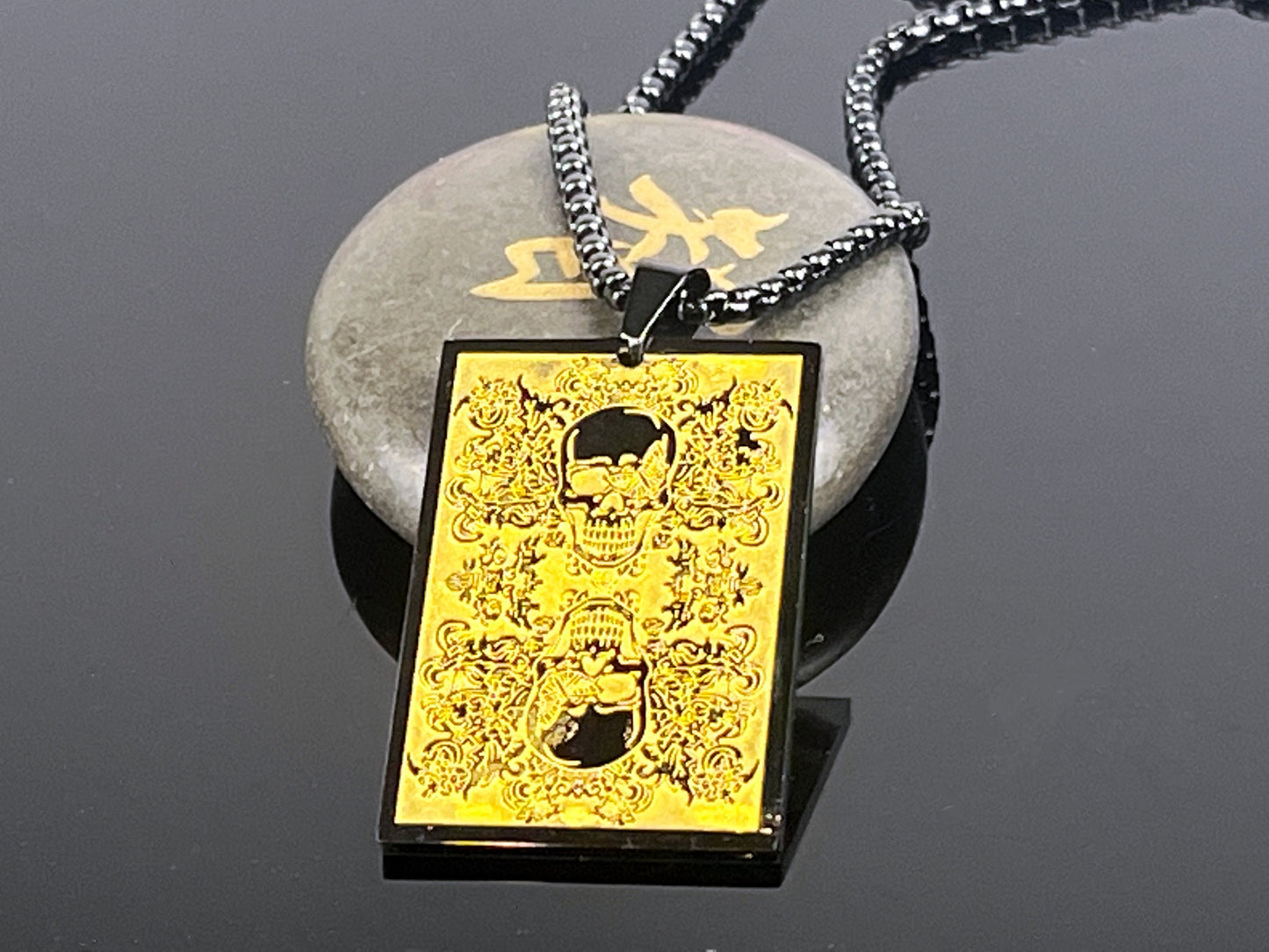 Custom Skull Necklace, Engraved Skull Necklace, Skull Pendant Necklace, Personalized Steetwear Necklace, Hip hop necklace, Gift for him