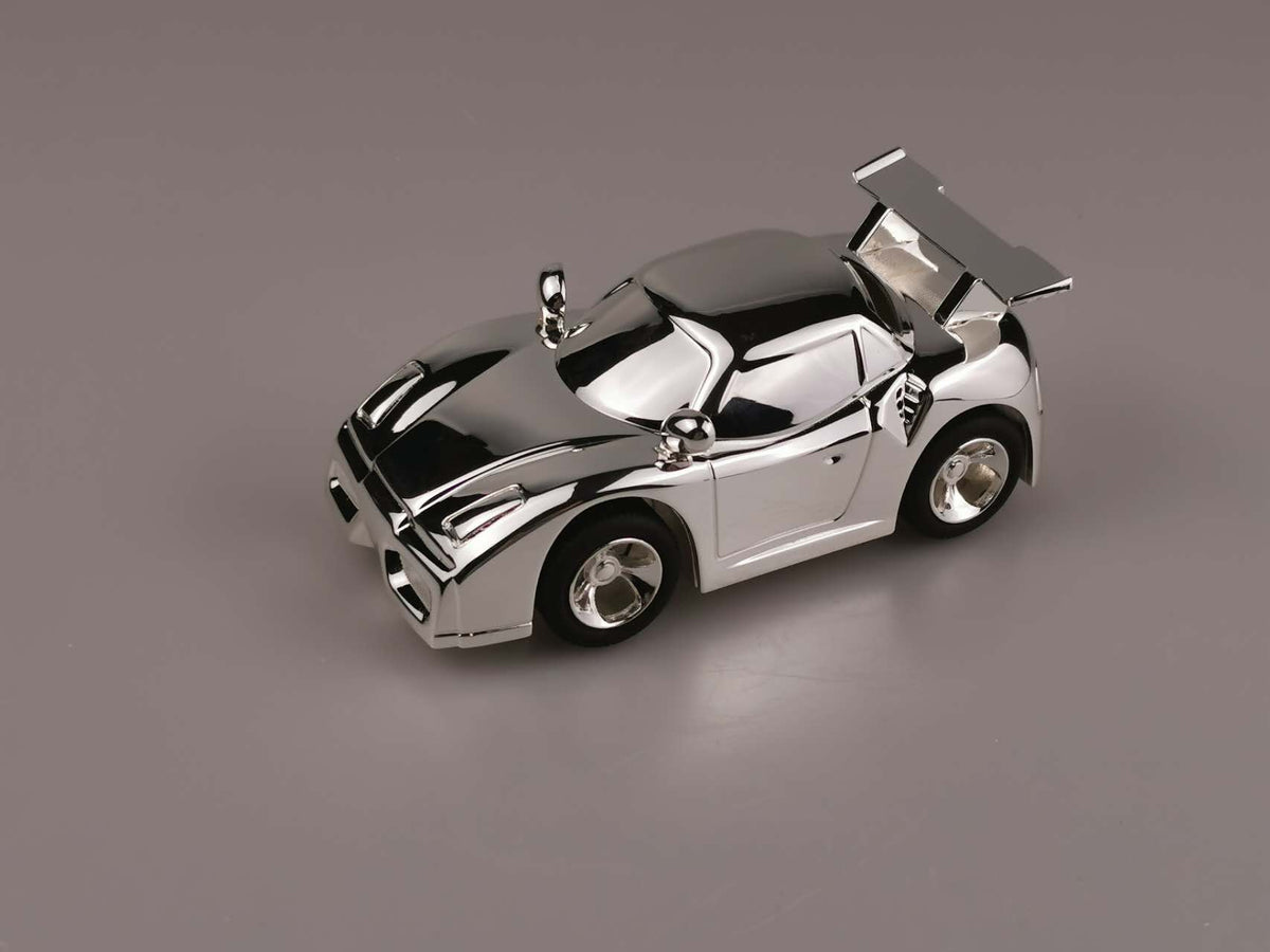 Engravable Model Car Customized Engravable Money Bank, Sport Car Money bank, Silver Metal C ...