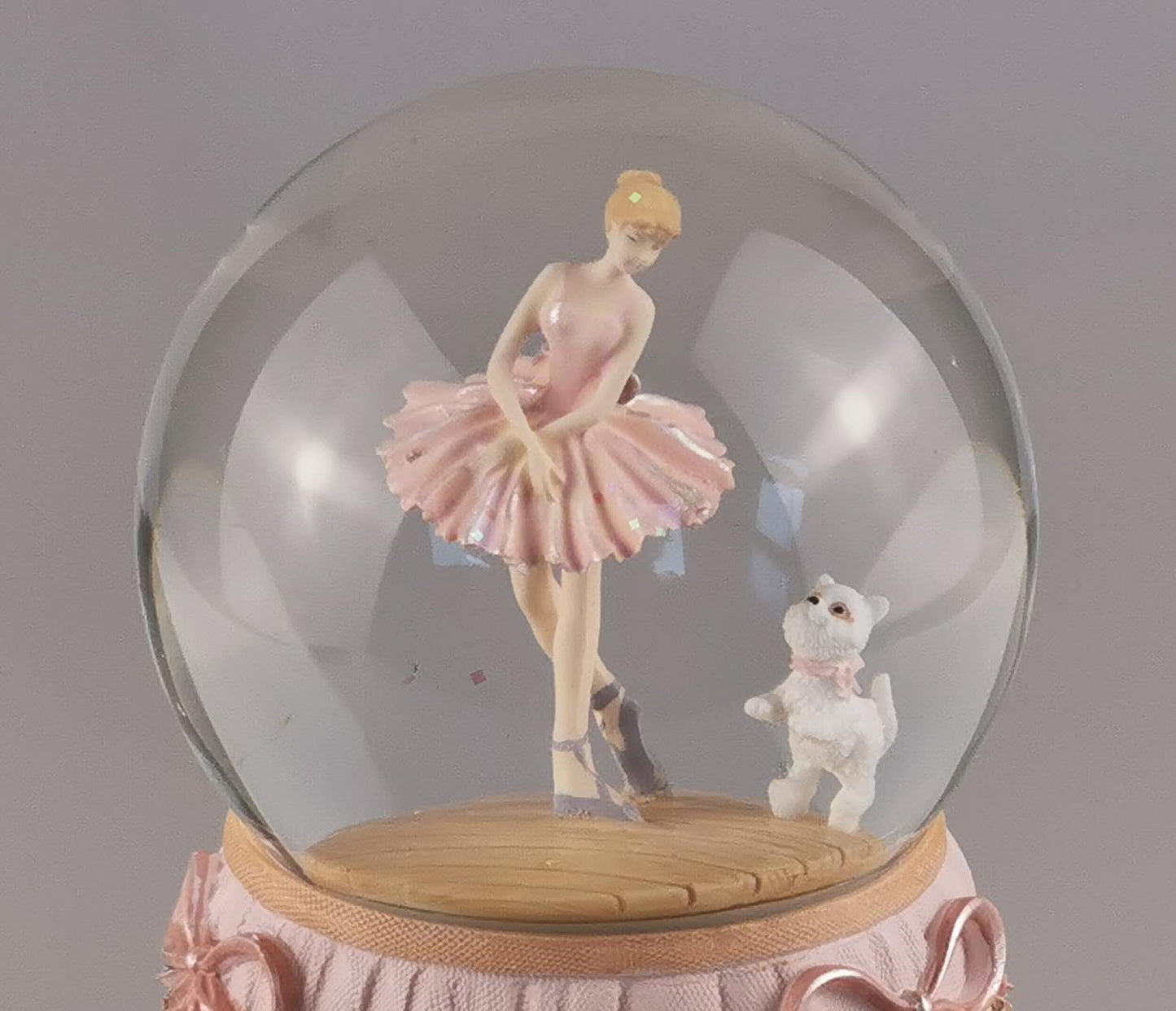 Custom Ballerina Snow Globe, Engraved Ballet Music Box, Rotating Water Globe for Daughter, Ballet Girl Musical Globe Christmas Birthday Gift