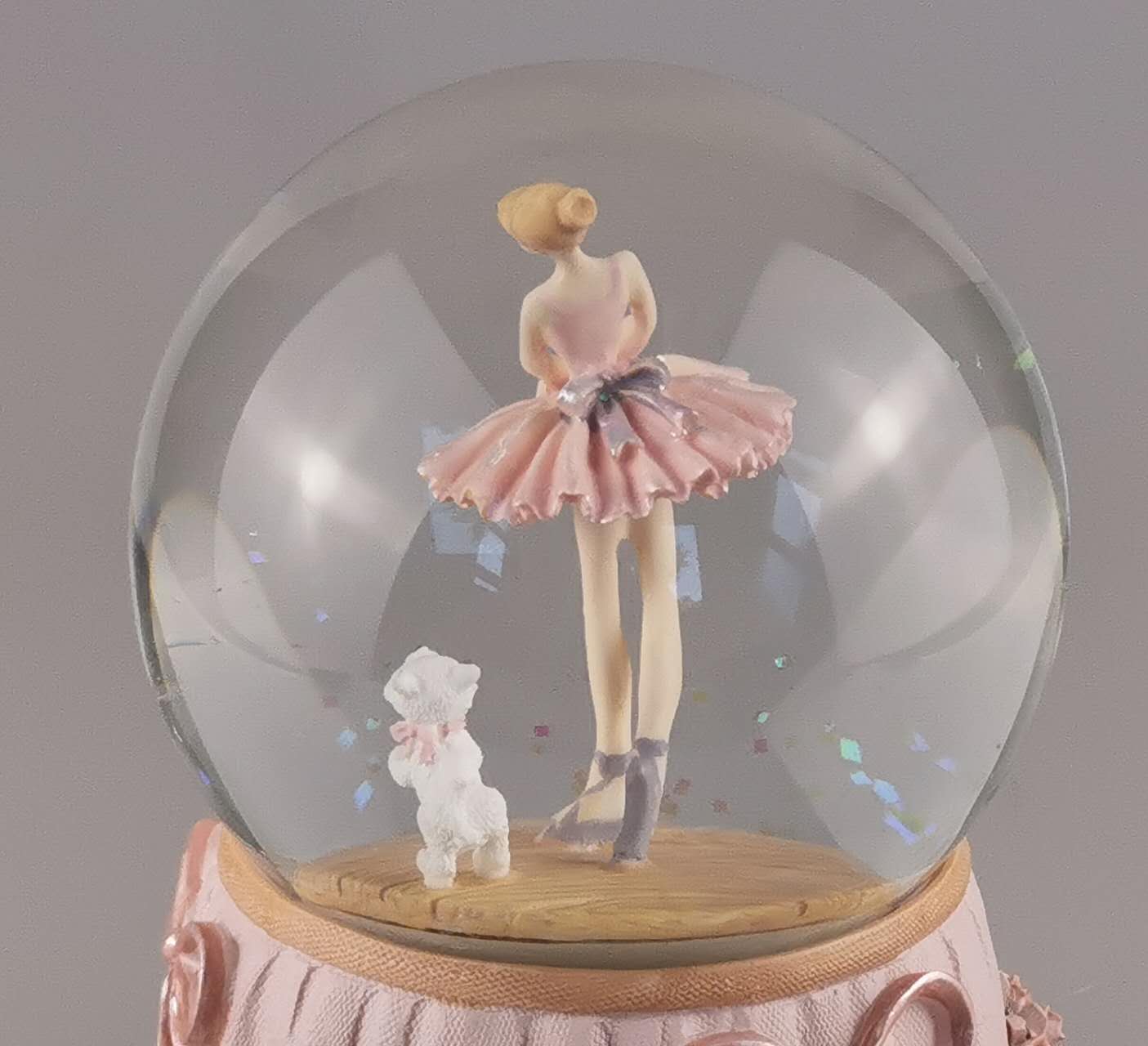 Custom Ballerina Snow Globe, Engraved Ballet Music Box, Rotating Water Globe for Daughter, Ballet Girl Musical Globe Christmas Birthday Gift