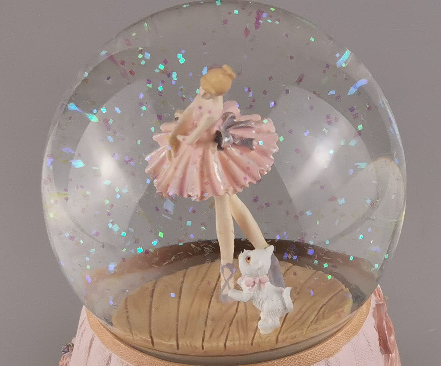 Custom Ballerina Snow Globe, Engraved Ballet Music Box, Rotating Water Globe for Daughter, Ballet Girl Musical Globe Christmas Birthday Gift