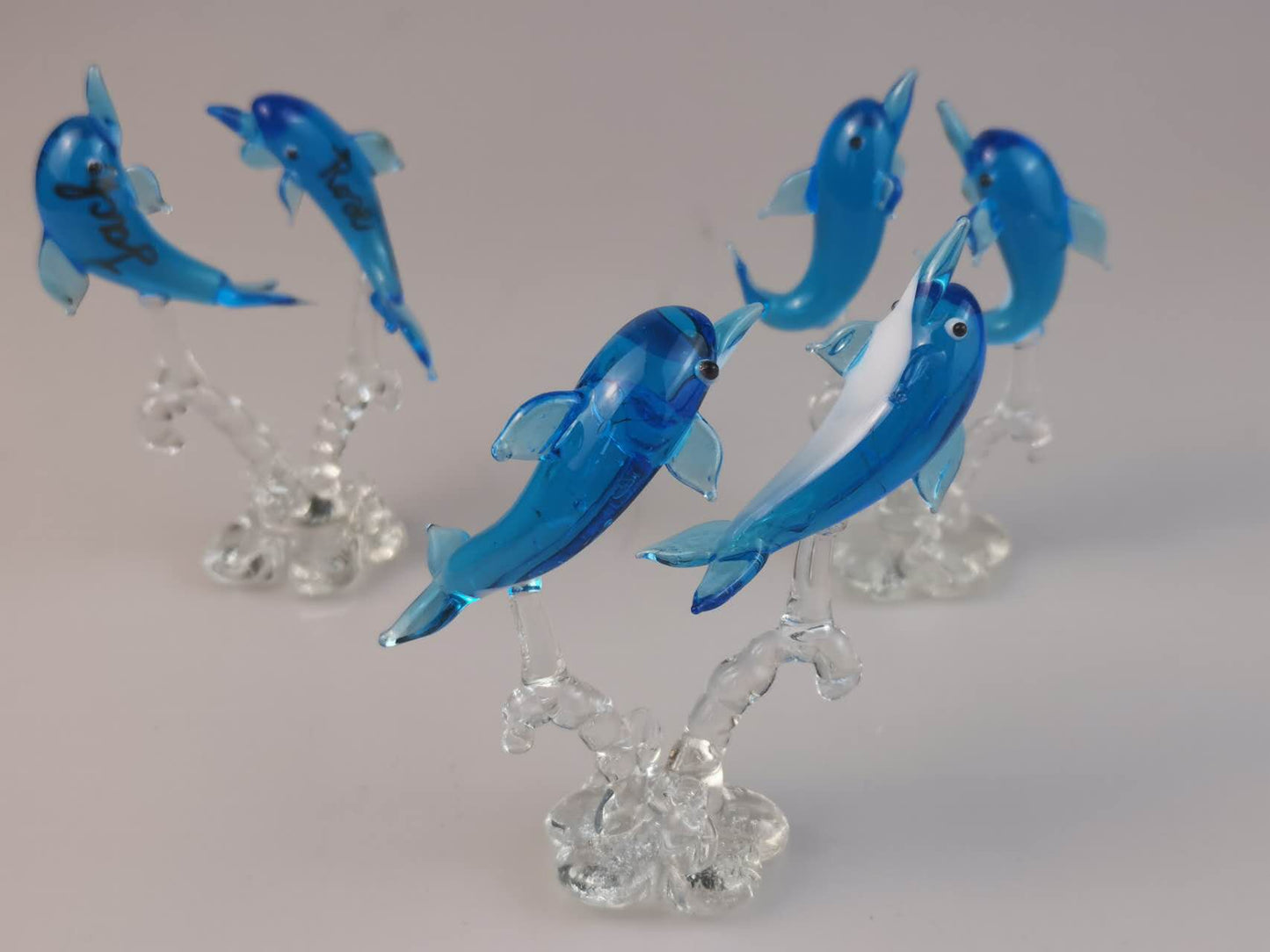 Handmade glass dolphin, Blue Dolphin, Wedding gift, Christmas gift, Birthday Gift,