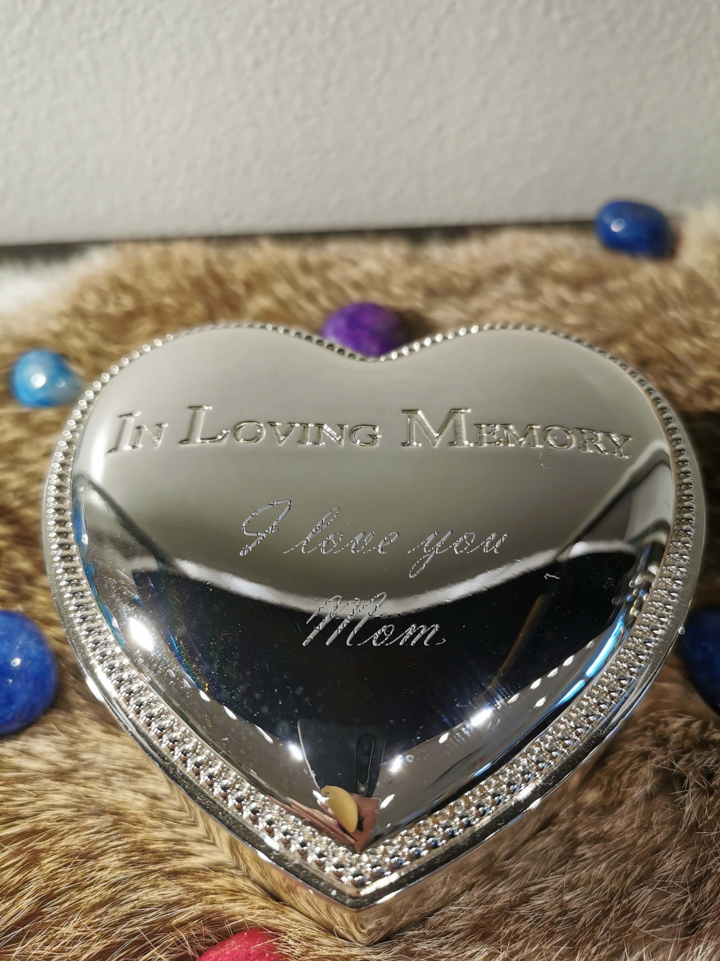 Engravable Silver Heart Box,  In Loving Memory, Jewelry Box, Treasure Box, Trinkle Box, Customized box, Personalized gift, Free Engrave