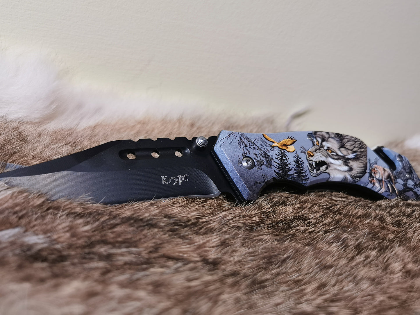 Personalized Pocket Knife, Customized knife, Personalized practical gift, Father's Day, Groomsmen, Boyfriend, Folding Knife with Wolf, Eagle