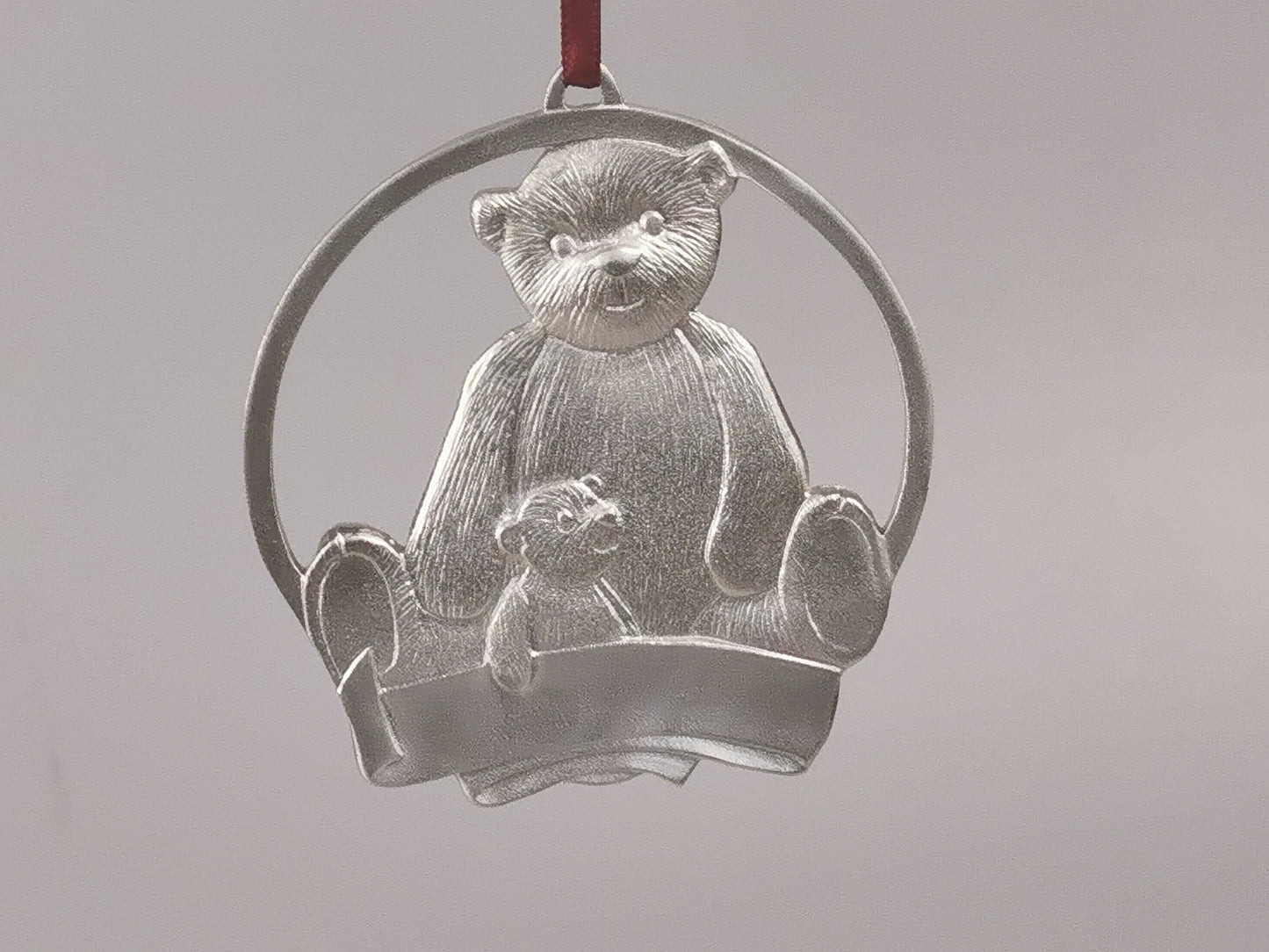 Personalized Bear Ornament, Pewter Ornament, gift for Christmas, Engraved Christmas Ornament, Custom Ornament, Handcrafted