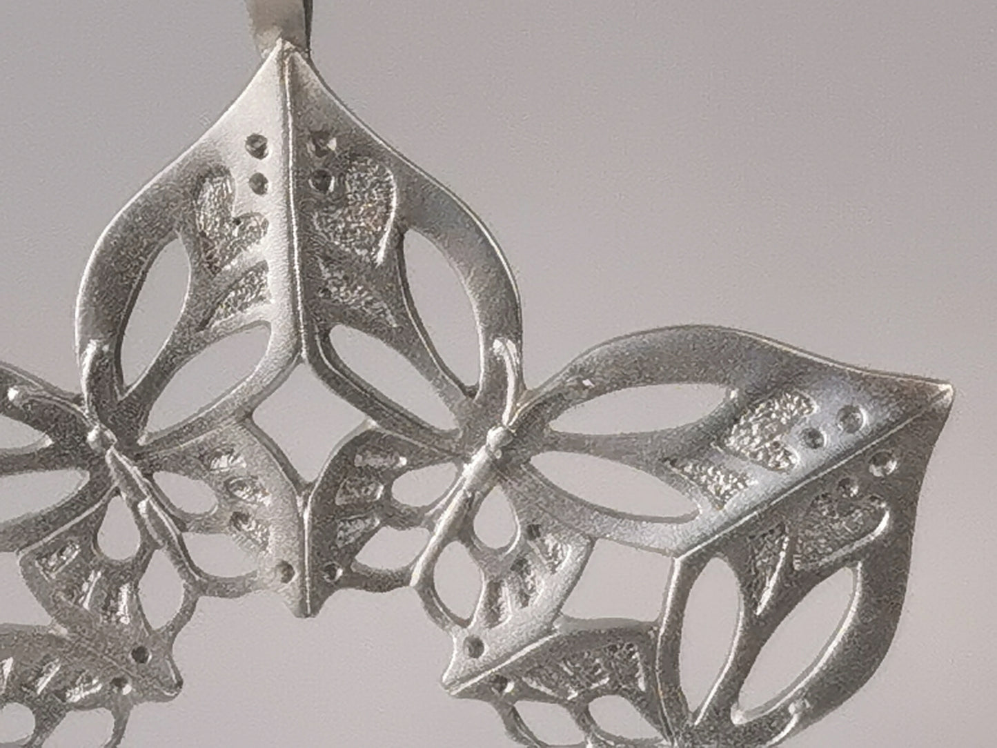 Butterfly Ornament, Hand Made Pewter Ornament, gift for Christmas, Engraved Christmas Ornament, Custom Ornament