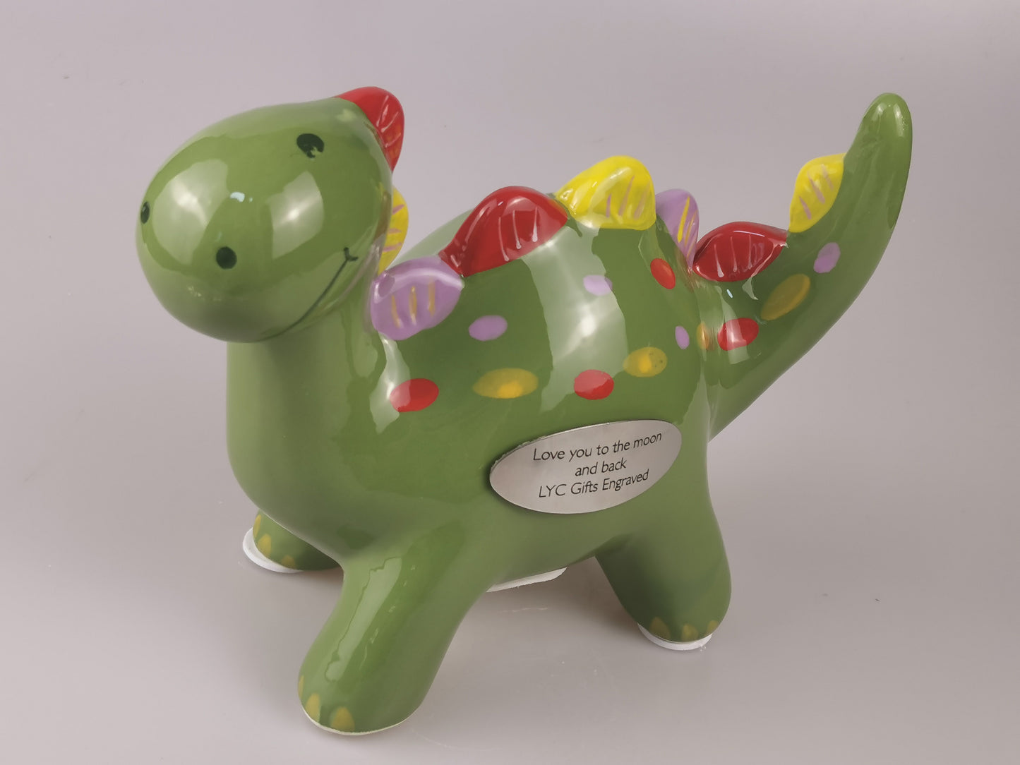 Engraved Ceramics Dinosaur Money bank