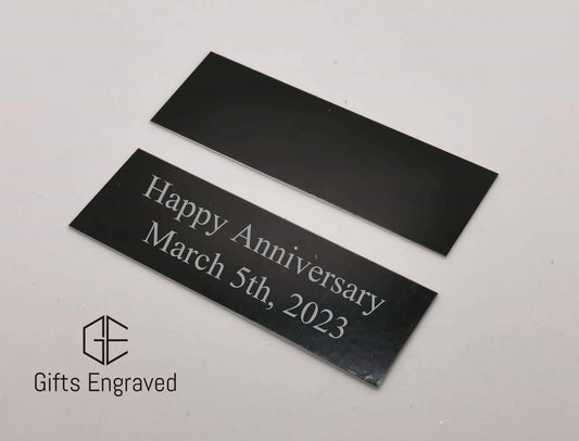 3" X 1" Customized Rectangle Plate, Engraved Black Plaque, Personalized Plaque, Free Engrave, Picture Frame, Trophy, Box, Customized Gift