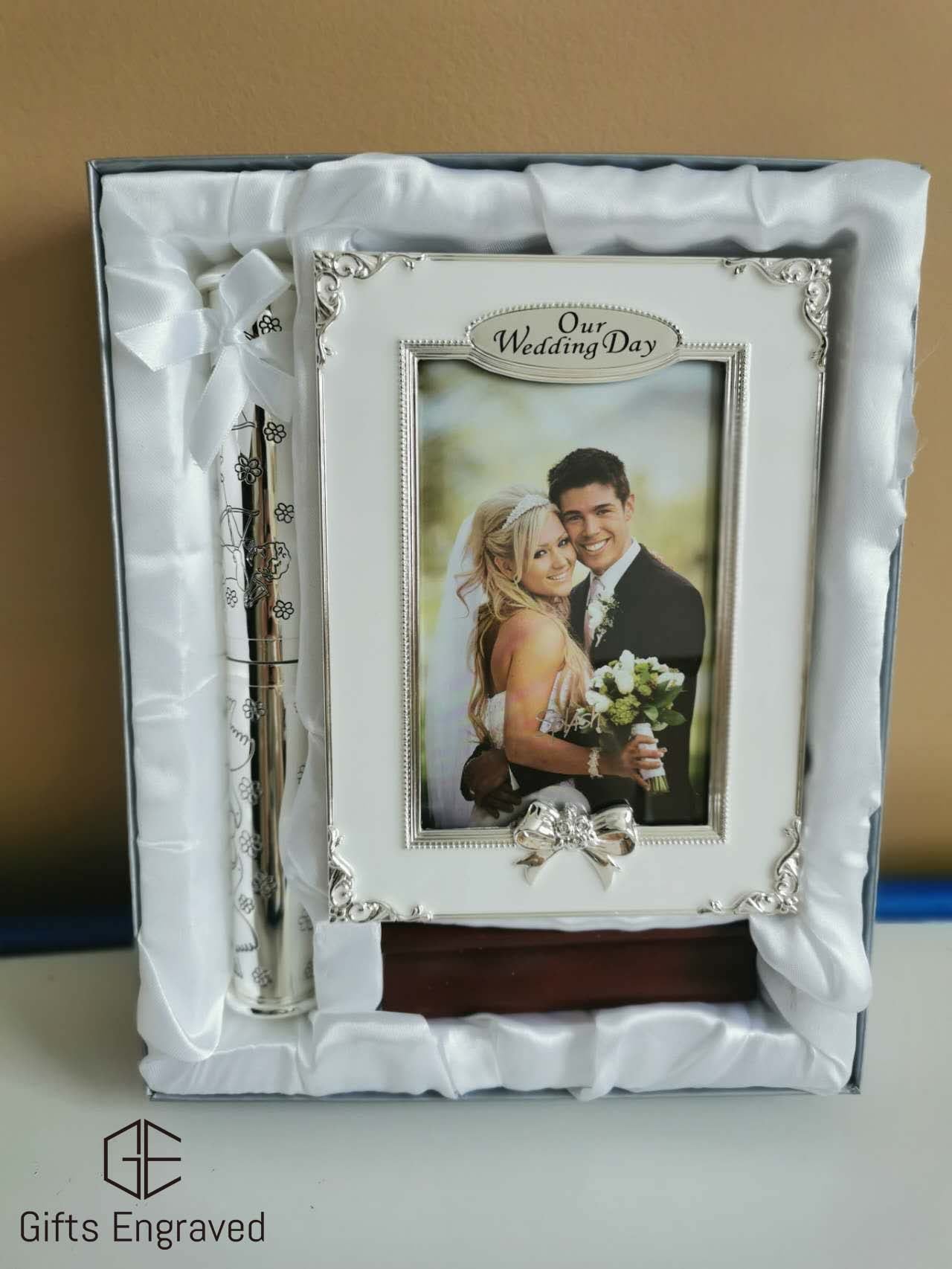 Customized Wedding Frame Set, Engraved Wedding Certificate Holder, Personalized Wedding Frame, Metal Frame, Gift for Couple, Wedding Gift