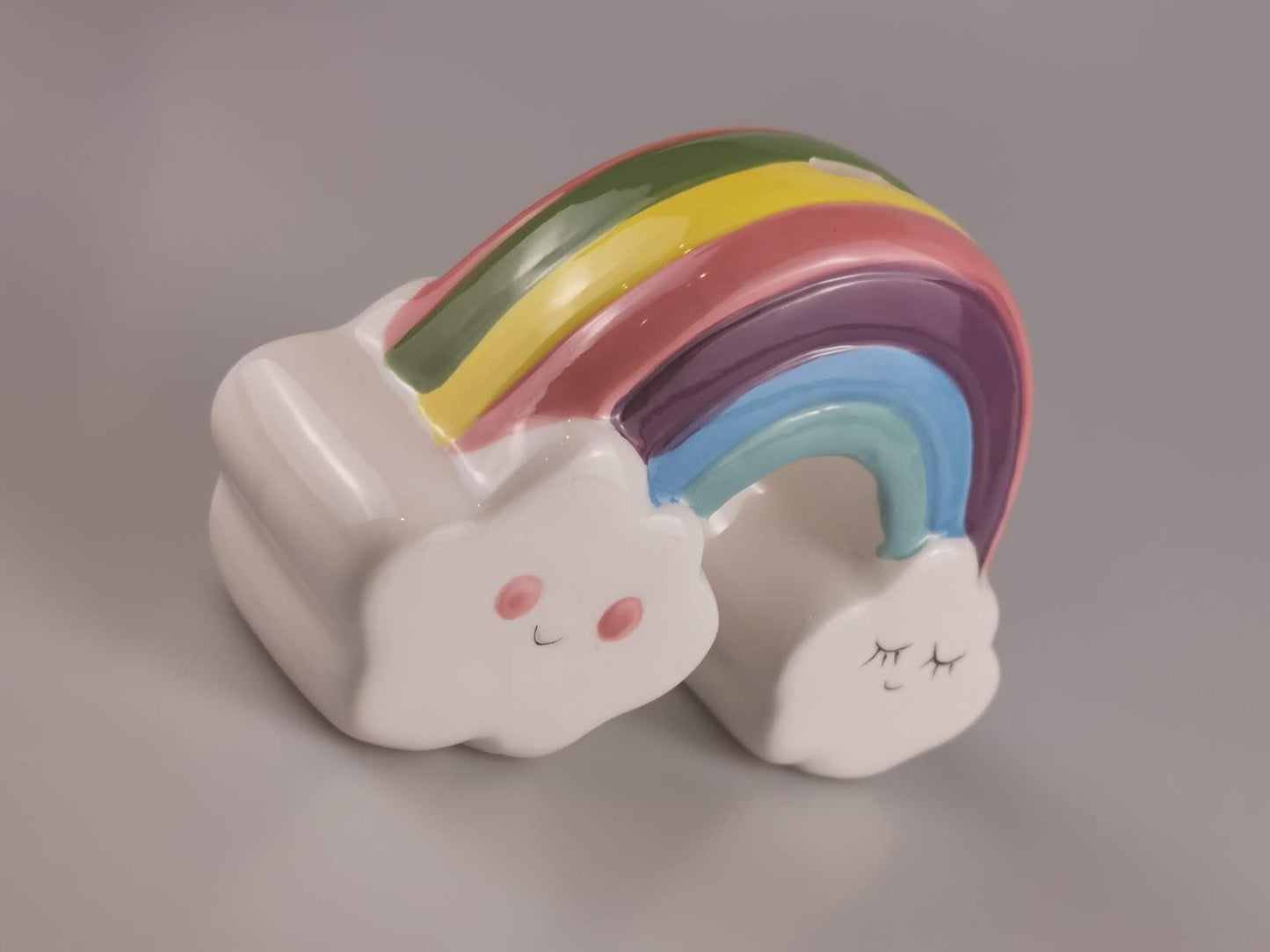 Custom Rainbow Piggy Bank, Engraved Ceramics Money bank, Personalized Rainbow Coin Bank, Gift for Christmas Birthday Boy Girl Kid Baby