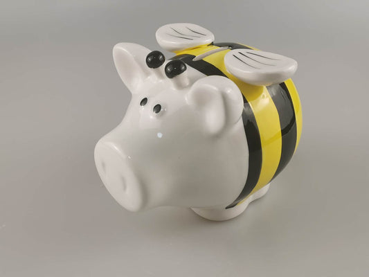 Customized Piggy bank, Engraved Fly pig bank, Personalized Piggy Bee Piggy bank, Coin bank, Money box, Gift for Christmas, Birthday, Daily GIft