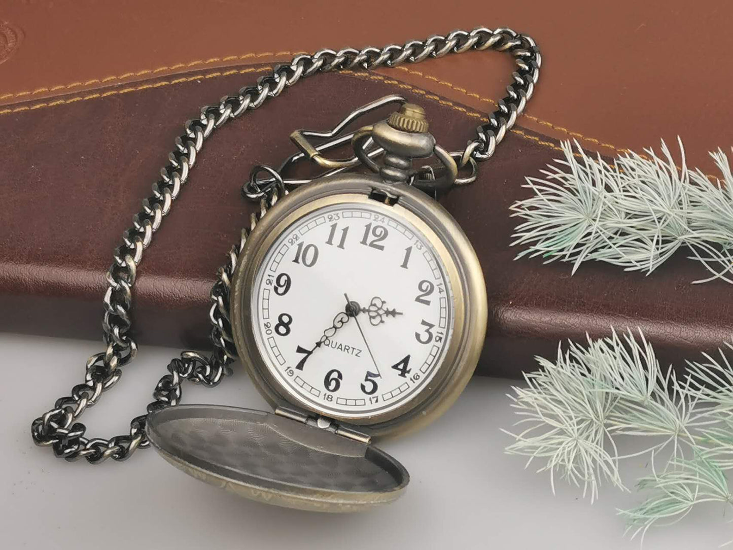 Gold Engraved Pocket Watch, Groomsman Gift, Graduate gift, Retirement Gift