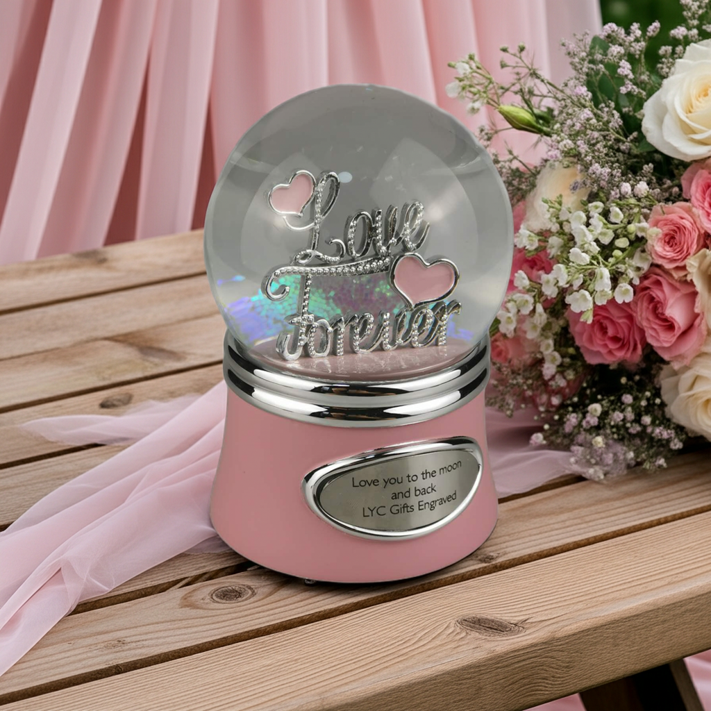 Customized Musical Water Globe,Love Forever snow globe,Personalized Snow Globe,Snow Globe Glass,Snow Globe Baby,Kids,Born,Birthday,Christmas