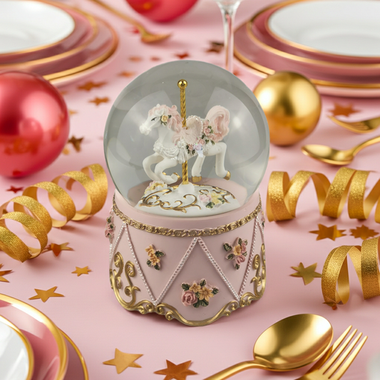 Carousel snow globe