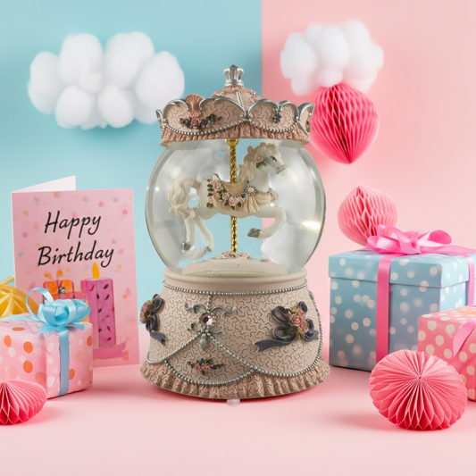 Carousel snow globe