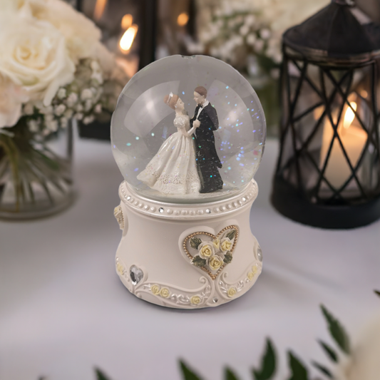 Customized Engravable Musical Snow globe,snow globe wedding, snow globe for girls, snow globe  for couple, snow globe anniversity