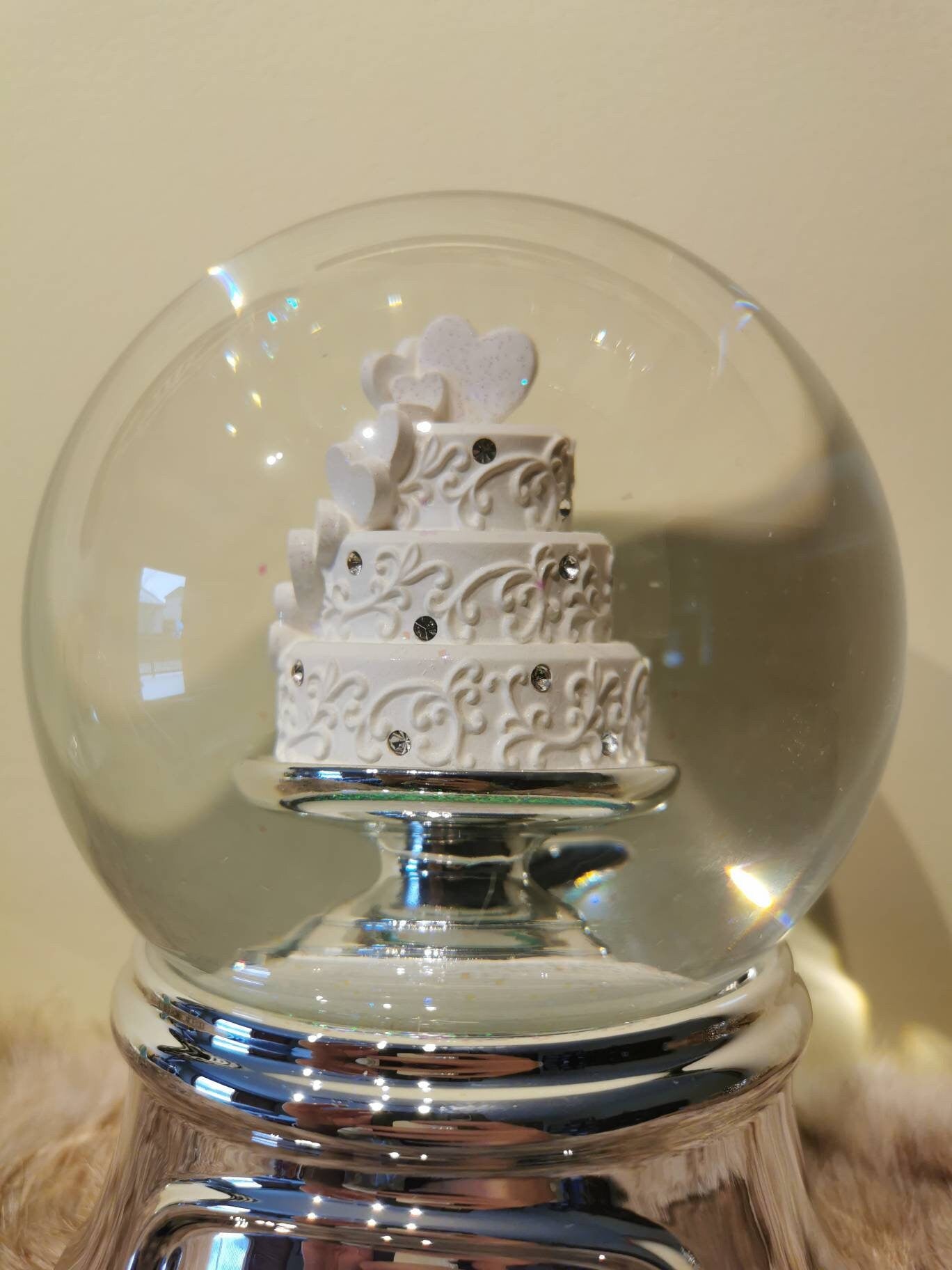 Personalized Communion Water Globe, Just Married Globe, Customized Snow globe,  Engraved Music Waterglobe, Free Engrave, GIft for Wedding