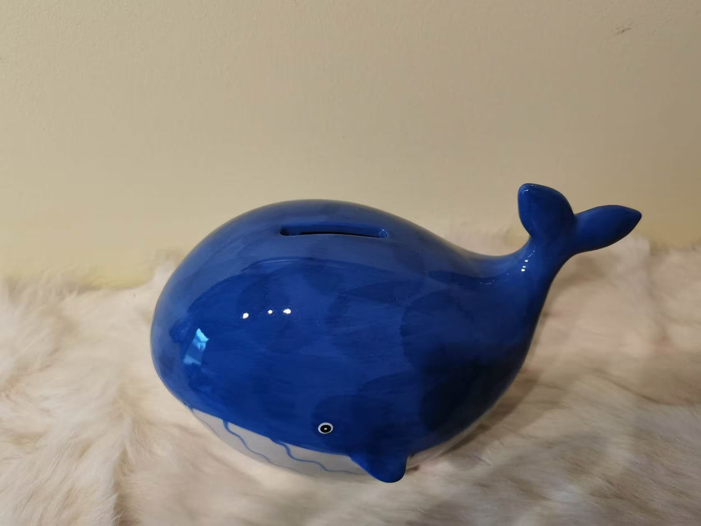 Customized Money Bank, Engraved Piggy Bank, Personalized Ceramics Coin bank, Blue Whale, Gift for Baby, New Born, Kids,Christmas,Birthday