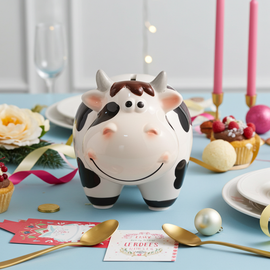 Custom Cow Piggy Bank