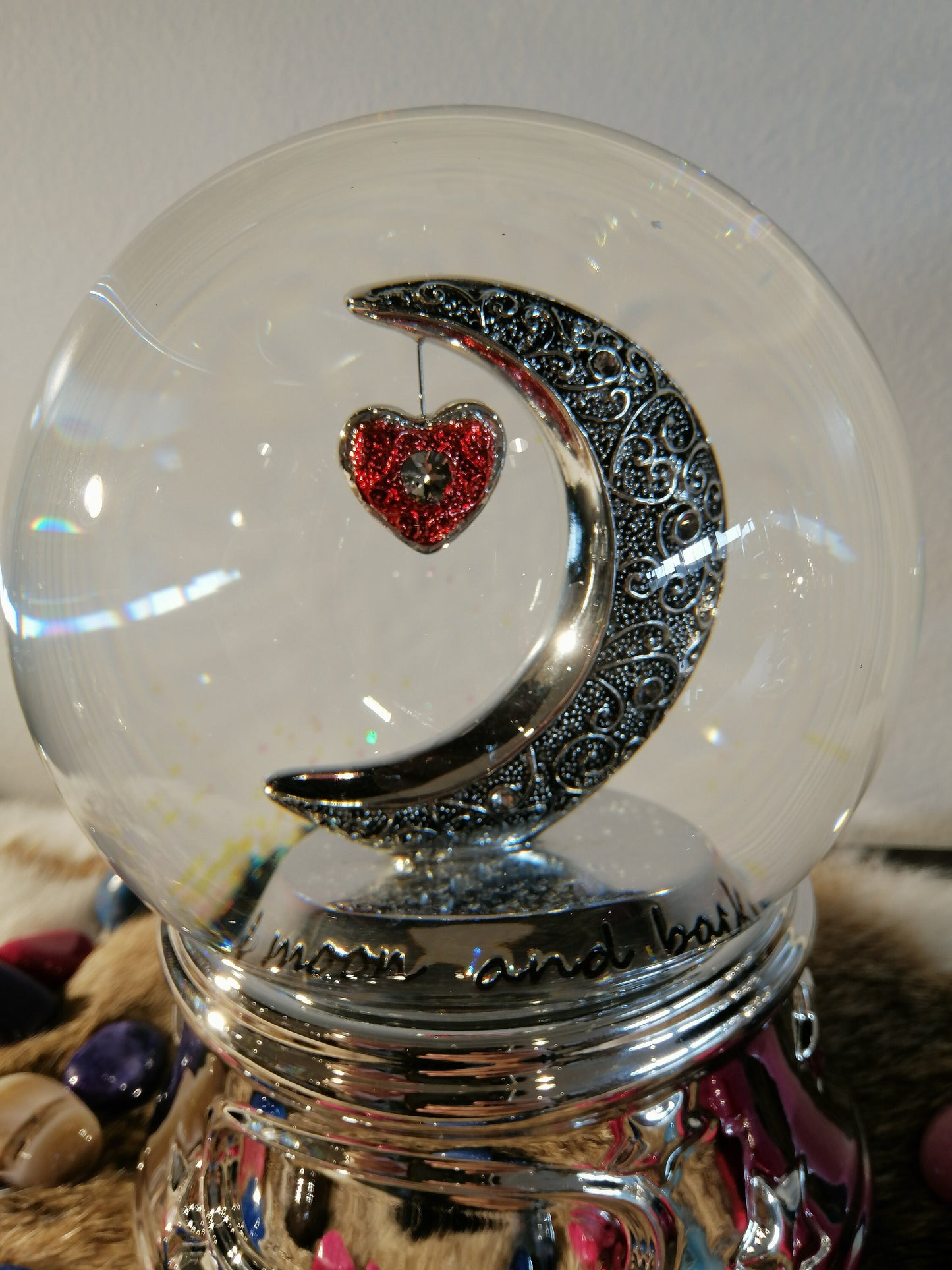 Customized Musical Snow globe, Love you to the moon and back, Engraved Snow globe, Gift for baby,Girls, Wife, Mom, Wedding, Christmas gift