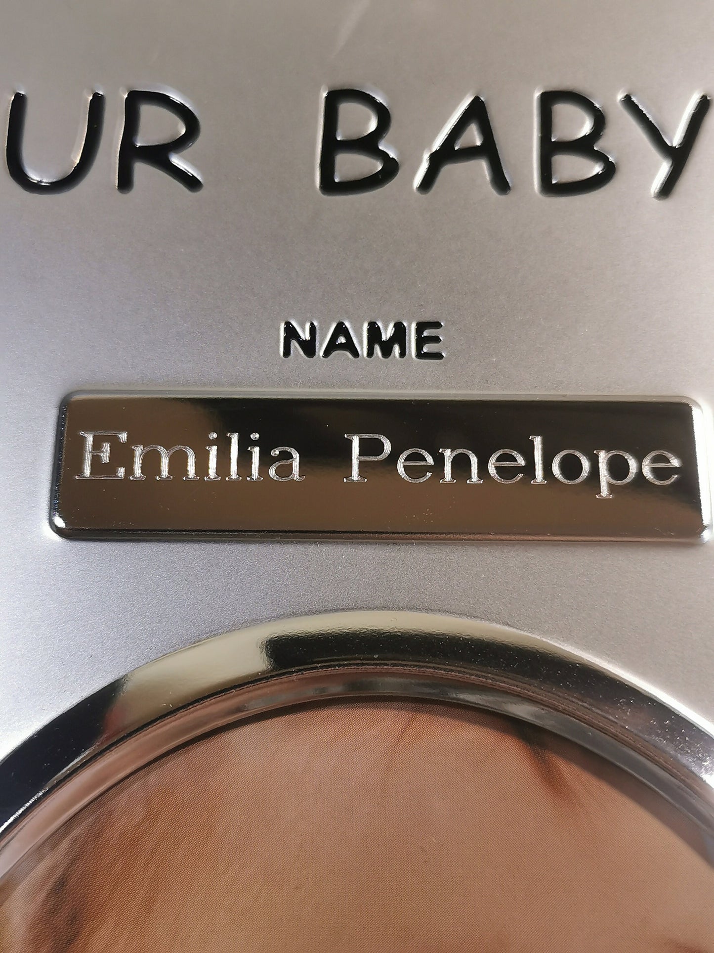 Customized Baby 1st Year Collage Frame, Engraved Baby Frame, Personalized Baby Gift, Gift for First Birthday, Baby Born, Baby Silver Frame