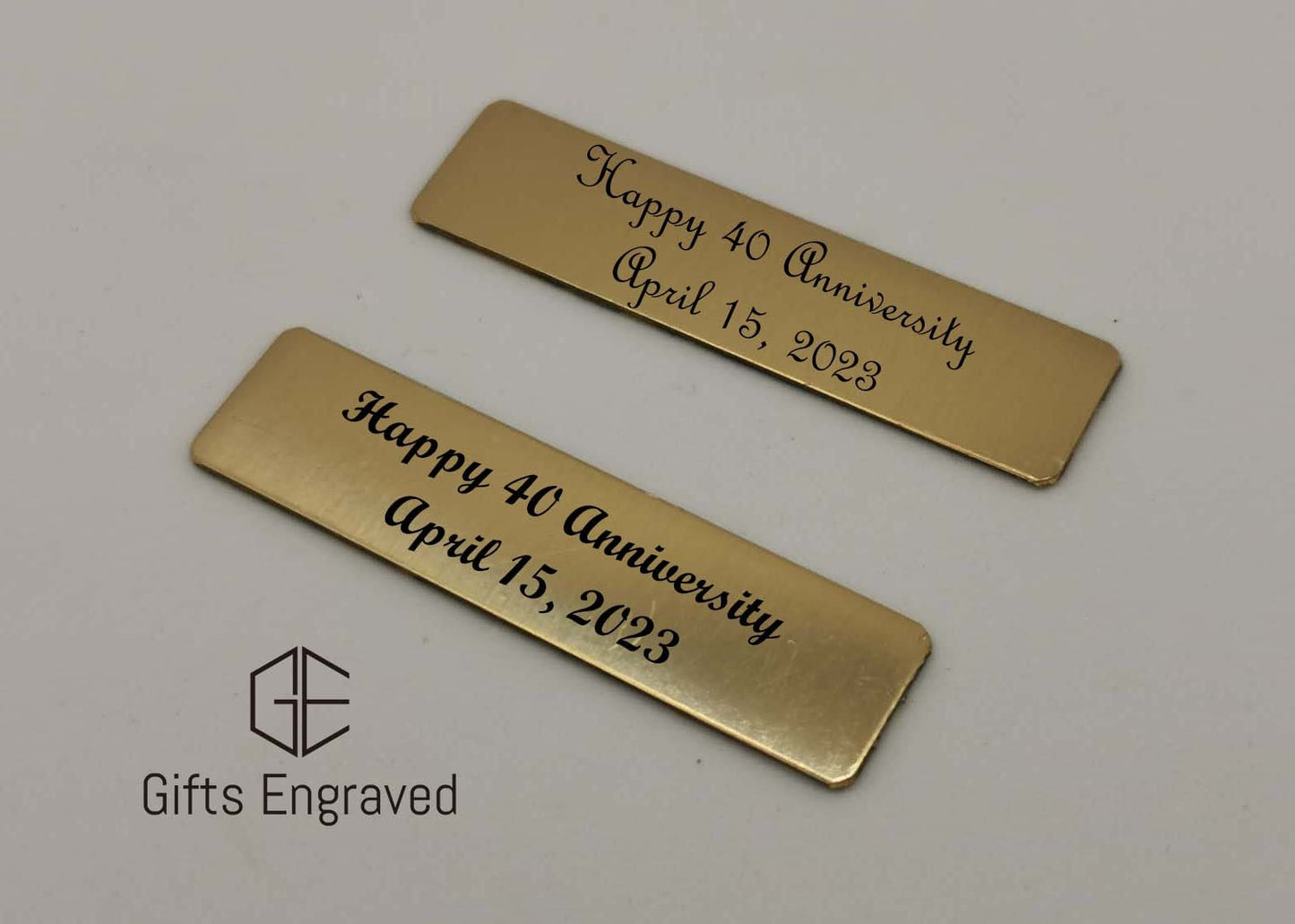 2.5" X 0.75" Customized Rectangle Plate, Engraved Silver/Gold Plaque, Personalized Free Engrave, Picture Frame, Trophy, Box, Customized Gift