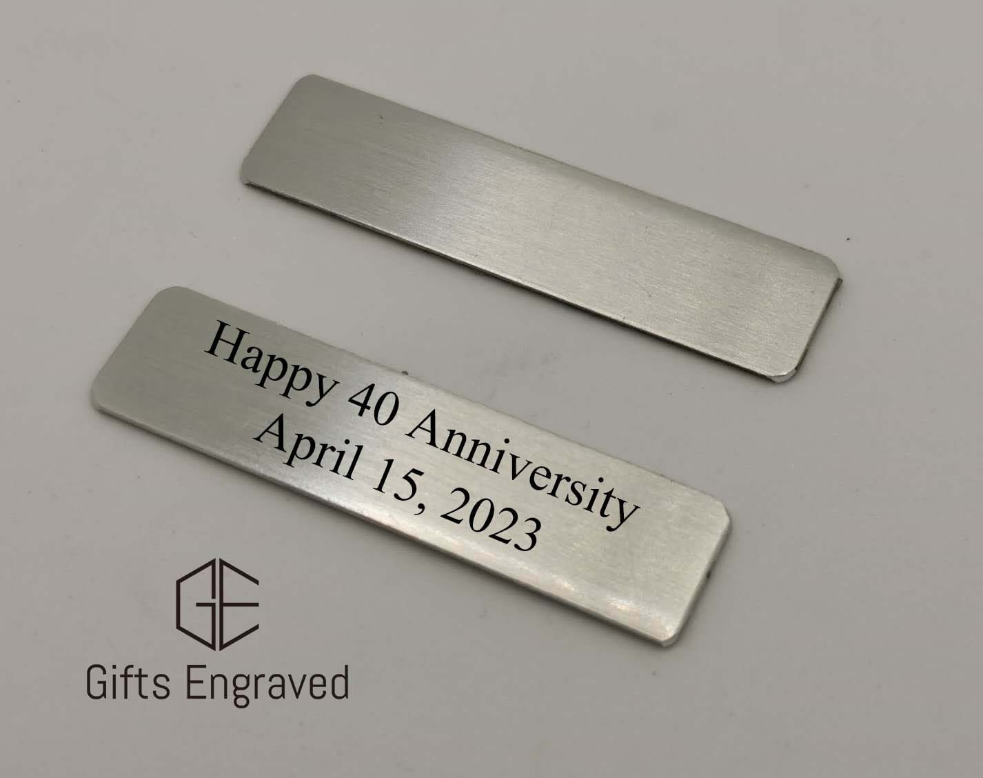 2.5" X 0.75" Customized Rectangle Plate, Engraved Silver/Gold Plaque, Personalized Free Engrave, Picture Frame, Trophy, Box, Customized Gift