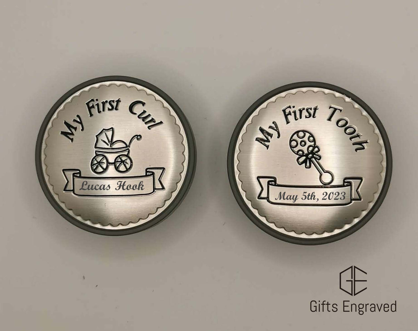 Customized Baby Frame Set, Engraved First Tooth and First Curl, Baby Gift set, Personalized Baby Gift,  Gift for Baby, Born, Birthday