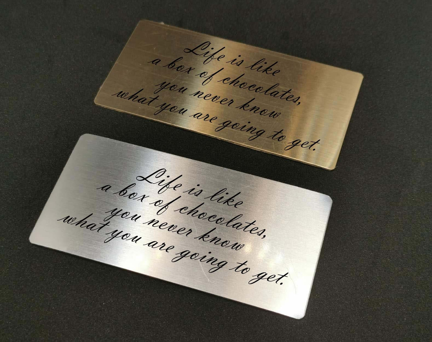 4" X 2"Customized Rectangle Plate, Engraved Silver/Gold Plate, Personalized Metal Plate, Free Engrave, Frame, Trophy, Box, Customized Gift