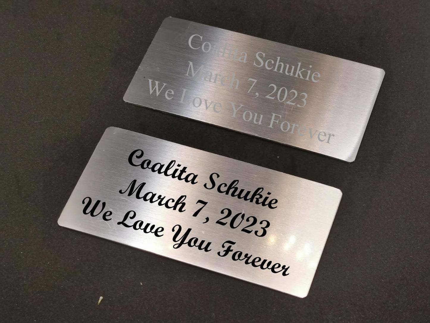 3" X1.5" Customized Rectangle Plate, Engraved Silver/Gold Plate, Personalized Plaque, Free Engrave, Frame, Trophy, Box, Customized Gift