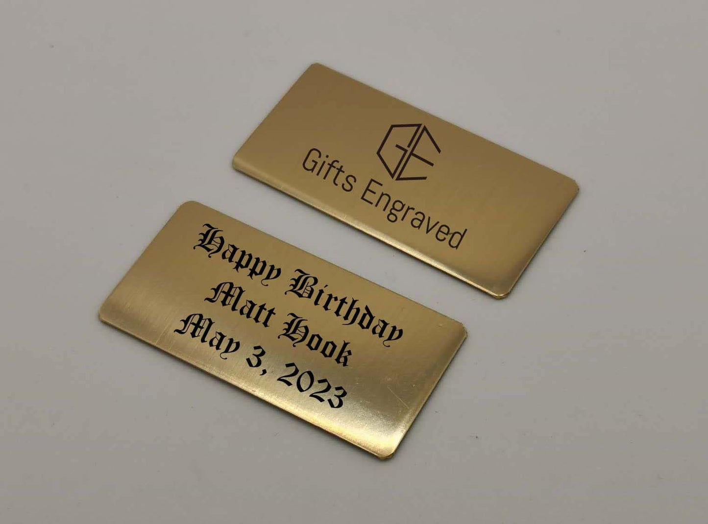 1.5" X 0.75'' Customized Silver/Gold Plaque, Personalized Rectangle Plate,  Engraved Trophy Plate,  Free engraving, Picture Frame, Box plate