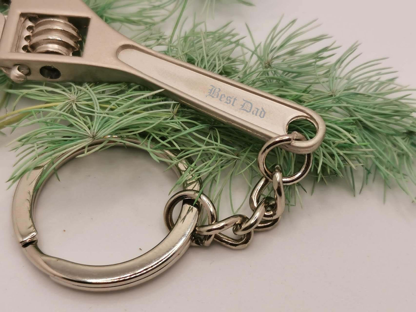 Personalized Custom Engraved Keychain, Personalized Wrench Keychain, Stainless steel, Gift for Him, Dad, Anniversary, Father's Day, Birthday