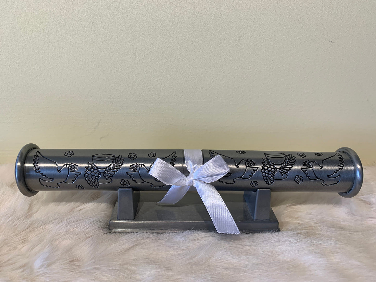 Customized engraved Baptism certificate holder, Engraved Pewter certificate holder, Personalized Baptism Scroll Holder, Gift for Baptism