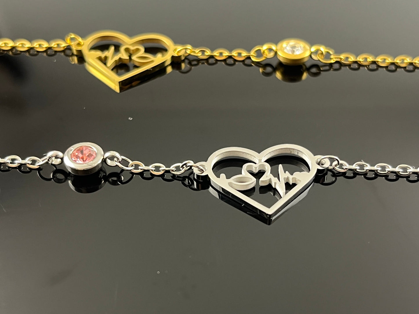 Custom Initial bracelet, Gold Letter bracelet,Silver Name Bracelet, Personalized Birthstone Bracelet,Christmas Valentine's Mother's Gift