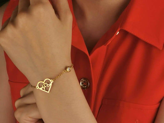 Custom Initial bracelet, Gold Letter bracelet,Silver Name Bracelet, Personalized Birthstone Bracelet,Christmas Valentine's Mother's Gift