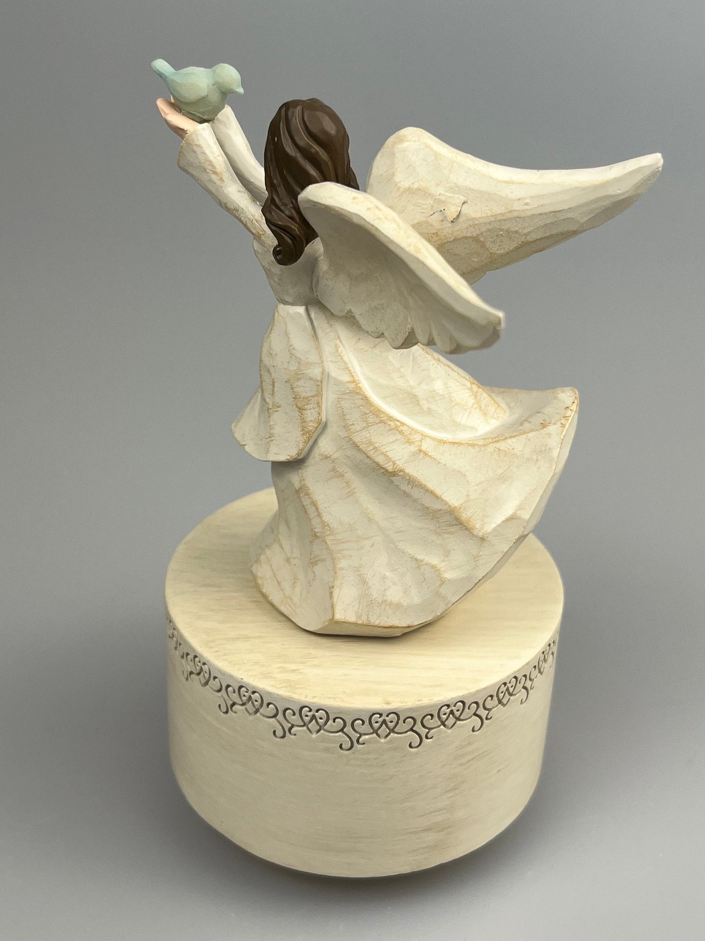 Personalized Handmade Music Box, Customized Angel Music Box, Engraved Hand-Painted Musical Figure, Guardian Angel Music Boxes,Christmas gift