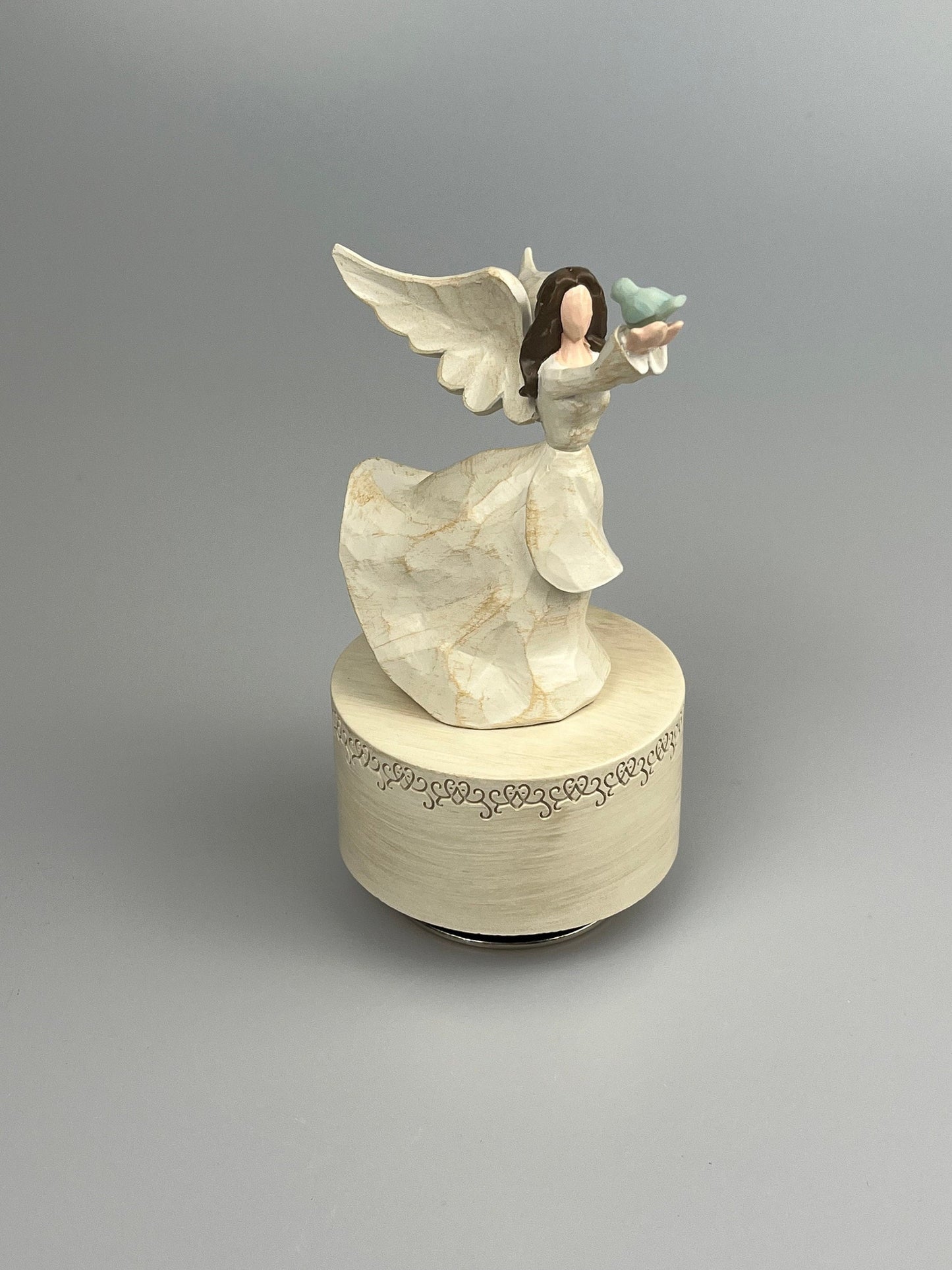 Personalized Handmade Music Box, Customized Angel Music Box, Engraved Hand-Painted Musical Figure, Guardian Angel Music Boxes,Christmas gift