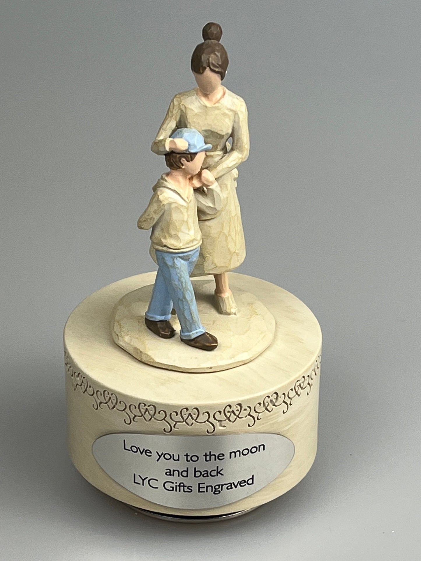 Personalized Handmade Music Box, Customized Mother and Son Music box, Engraved Music Box, Mother's Day Gift, Christmas Gift, Birthday Gift