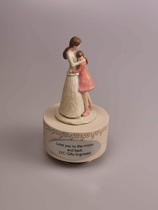 Personalized Handmade Music Box, Customized Mom and Daughter Music box, Mother's Day Gift, Christmas Gift, Birthday Gift Handmade Music Gift