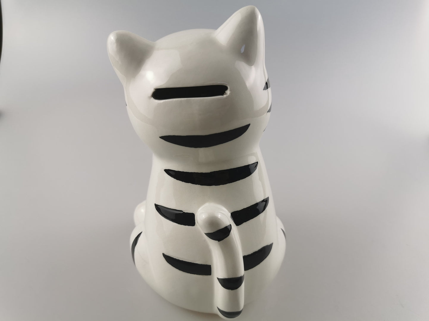 Custom Kitty Piggy Bank, Engraved Ceramic Cat Money bank, Personalized White Cat Coin Bank, Boy Kid Baby Girl piggy bank