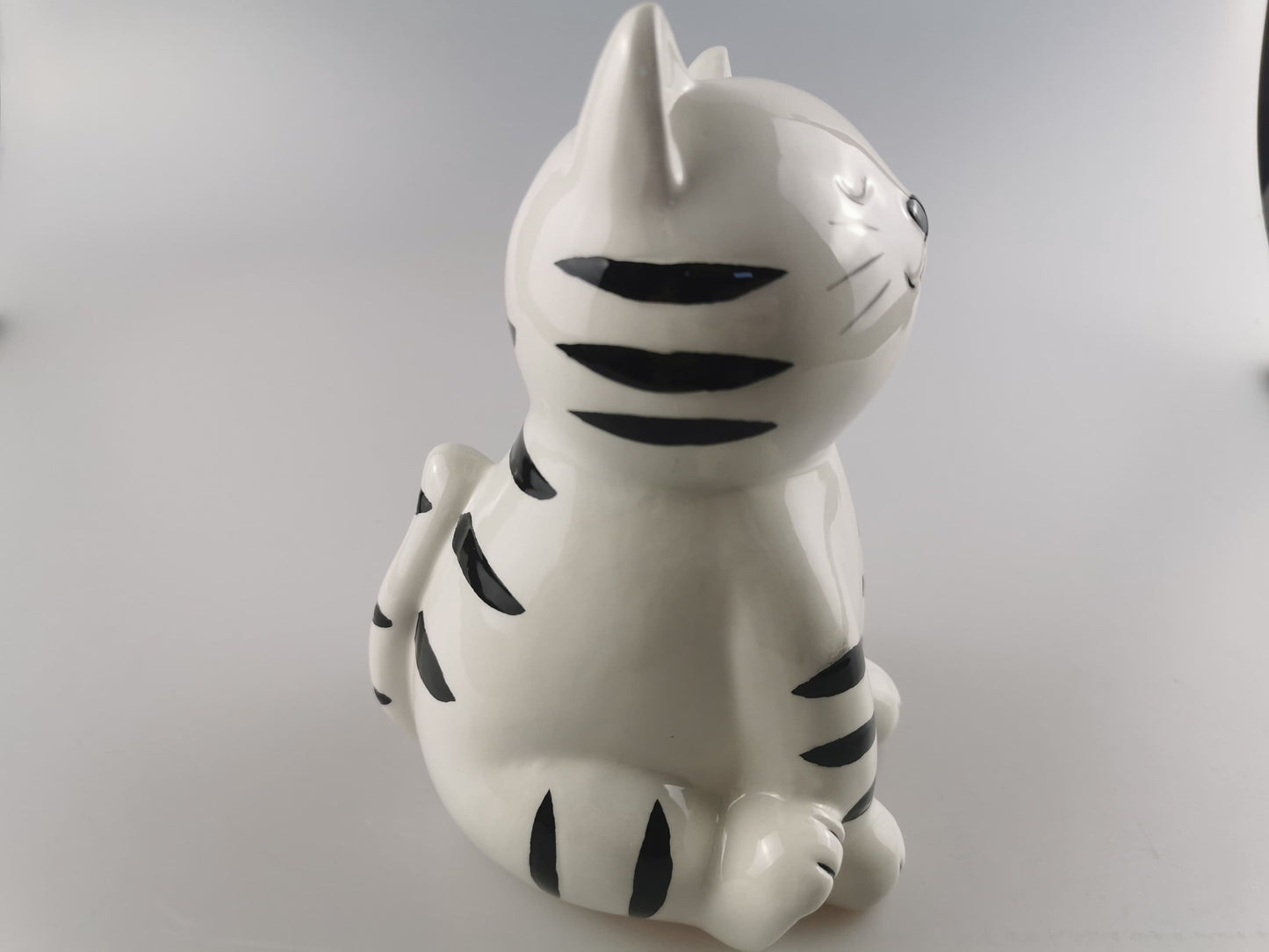 Custom Kitty Piggy Bank, Engraved Ceramic Cat Money bank, Personalized White Cat Coin Bank, Boy Kid Baby Girl piggy bank